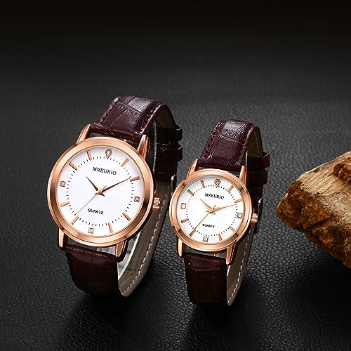 Montres de Saint-Valentin pour couple Aroncent en cuir et quartz