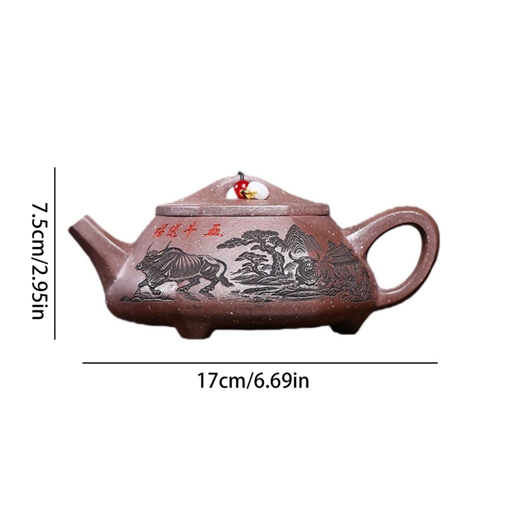 Czajnik do herbaty Retro Five Niu Blessings Purple Clay Pot Office Hospitality ceramiczny zaparzacz do herbaty czajniczek do kuchenki