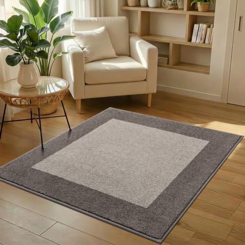 Image of Washable Area Rug 48 inch x 48 inch, Non Slip Kitchen Rug for Floor, Absorbent Entrance Rug for Dining Room, Bedroom, Living Room (Roll Packing)