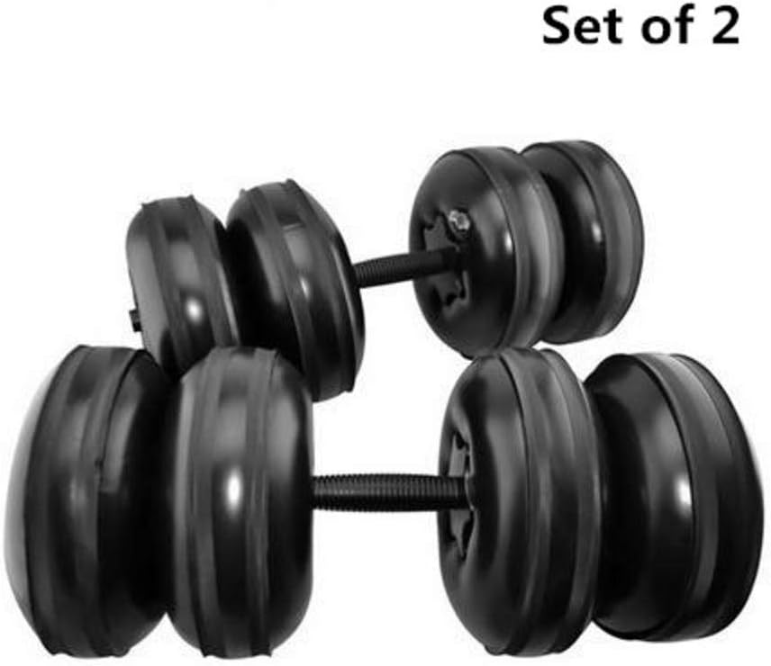 IMSHI Water Filled Travel Dumbbells - Portable Adjustable Dumbbells Extended Handle - Heavy Weight up to 55lb/25kg - Perfect for Workout Equipment Body Building Strength Training (Set of 2)