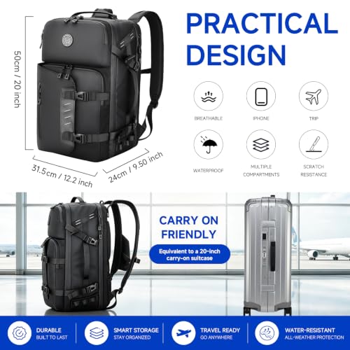 Mochila de viaje SWICKY para hombres y mujeres 40L miniatura 4