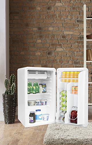 Frigidaire Efr372-White 3.2 Cu Ft White Retro Compact Rounded Corner Premium Mini Fridge #TOP3