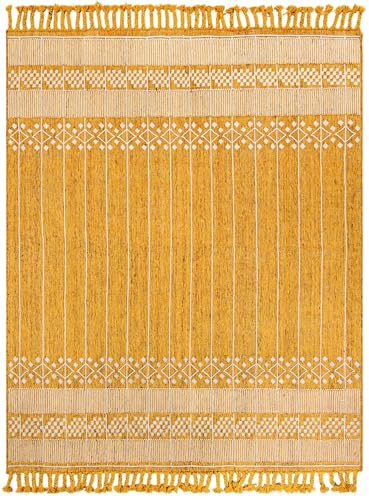Tapete Eco Bohemio Lavable 8x10 Amarillo Mostaza miniatura 2
