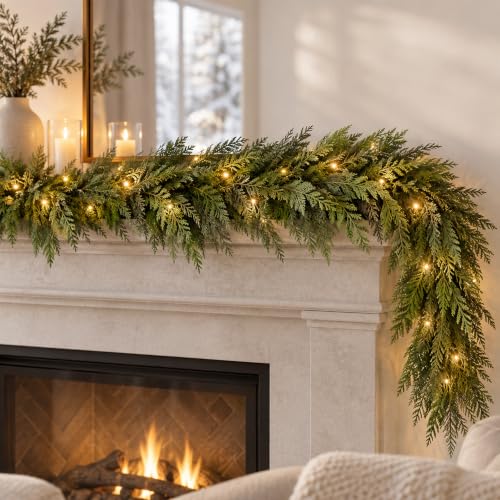 9FT Pre-Lit Christmas Garland