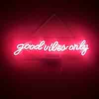 Amazon | 【GOOD VIBES ONLY 】ネオン 看板 NEON SIGN デザイン