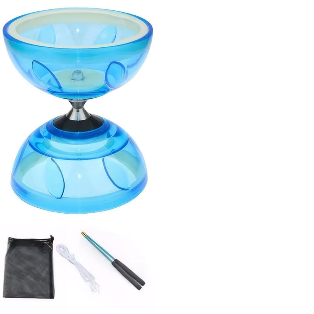HTU Diabolo Yoyo con Cuerda de de Juego y Bolsa de Red para niños Mayores (Rojo)