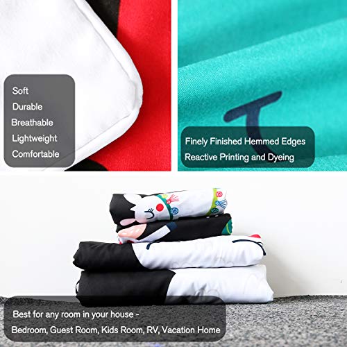 Arightex Dino Bedding Cartoon Jungle Animals Christmas Llama Bed Set 3 Pieces Alpaca Dinosaur Flamingo Unicorn Duvet Cover (Queen) #TOP3