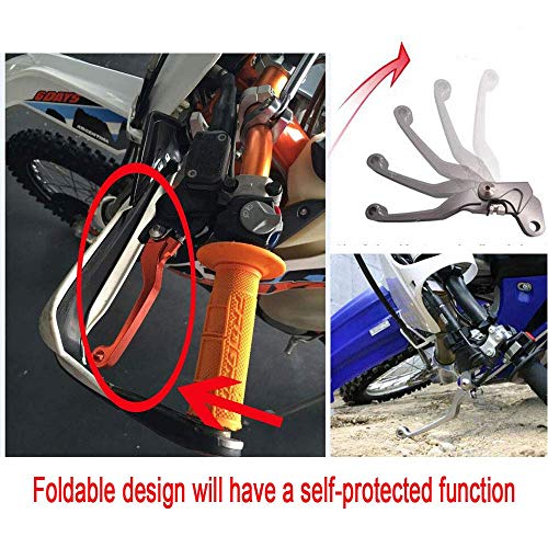 Krace Cnc Motorcross Dirt Bike Pivot Brake Clutch Levers Set Fit For Honda Crf150F Crf230F 2003-2017 W/ 7/8" 22Mm Rubber Hand Grips #TOP6