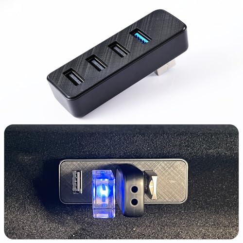 Hub USB 3.0 Tesla Model Y 2025 2026 extension 4 en 1 boîte à gants transfert de données rapide
