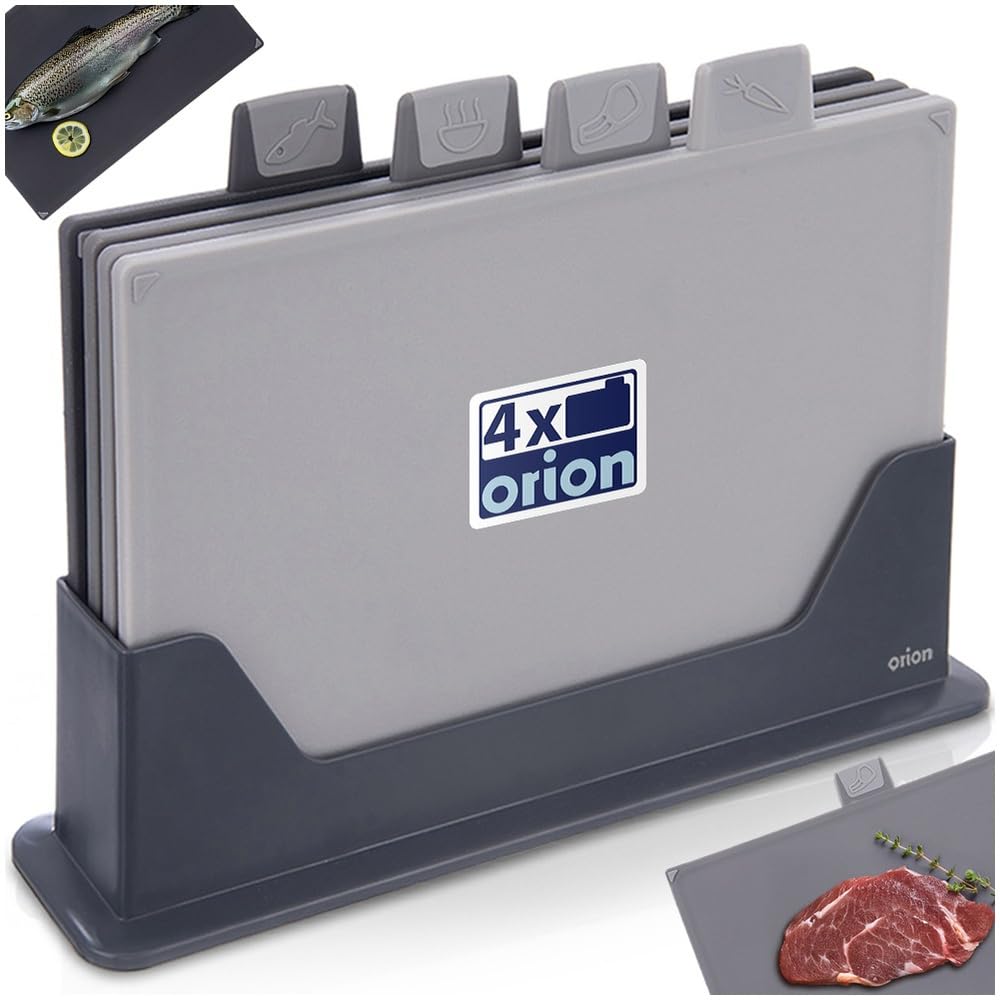 orion group Lot de 4 planches à découper avec support.