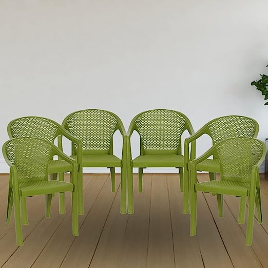 Image of Anmol Galaxy for Home, Cafe, Balcony, Garden, Office & Restaurant || Heavy Duty Comfortable || Outdoor and Indoor Chairs with Arm Rest Bearing Capacity up to 200Kg (Set of 4)