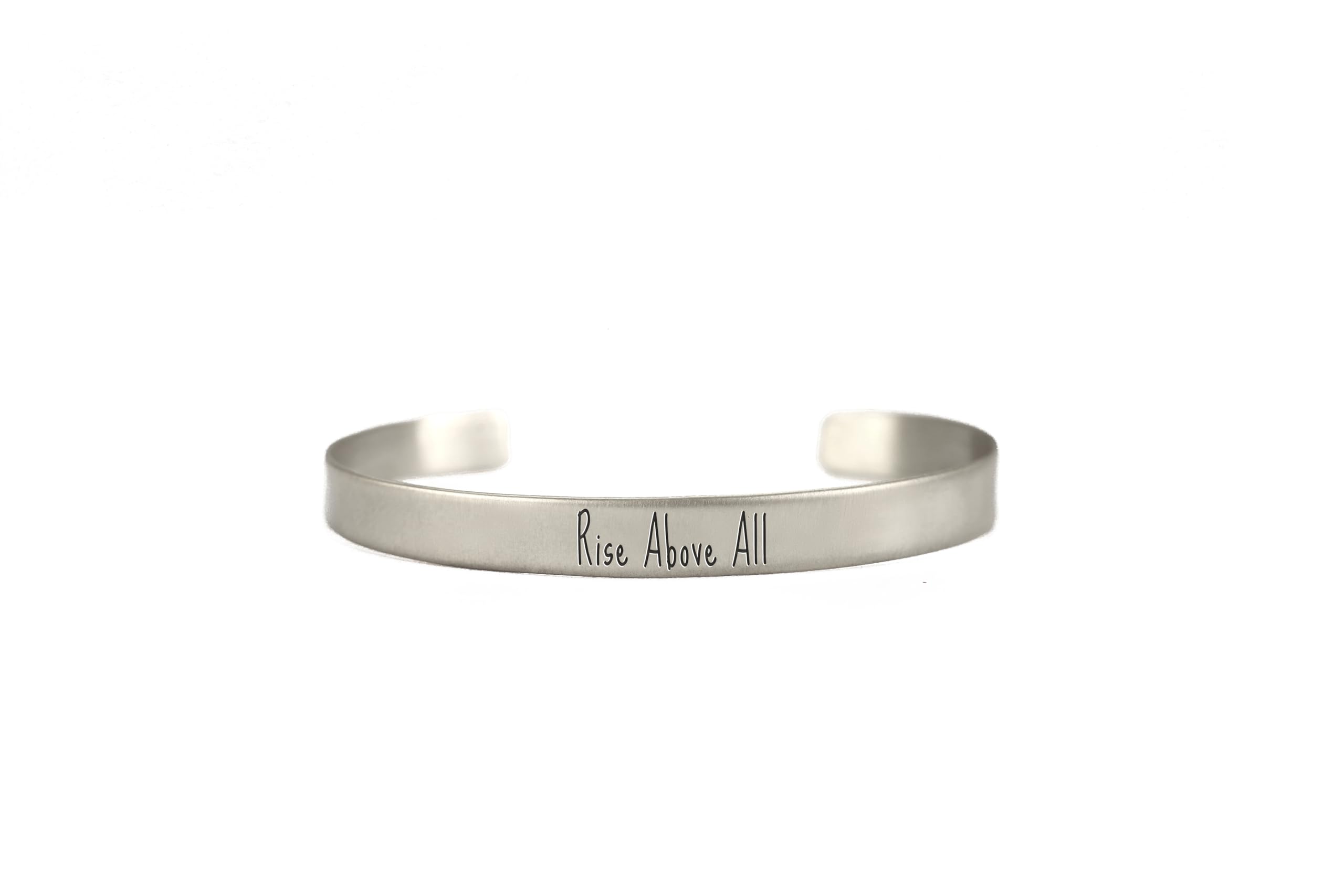 Bracelet ouvert en argent texte gravé personnalisé homme rigide