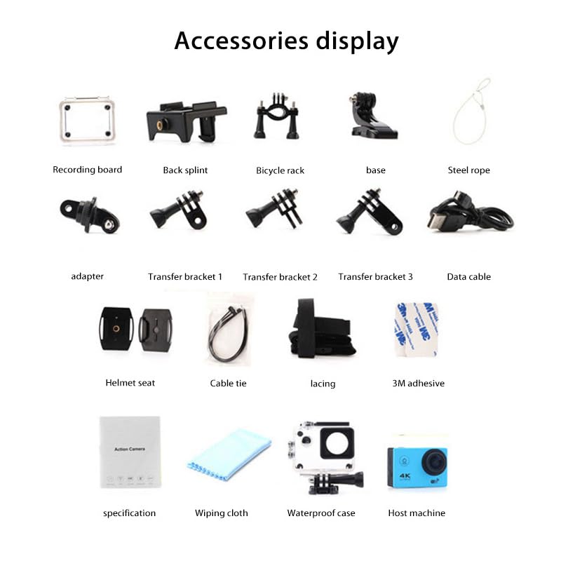 zcypeaf Action Camera for Voge 500ds 650ds 4K miniatura 7