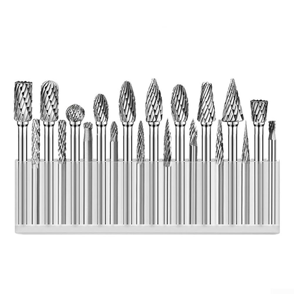 Set 20 Frese Rotanti Carburo Acciaio per Metallo Set 20 Frese(Double Grained)