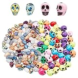 Cuentas de calavera pequeñas: 2 tamaños, 7,5 mm de ancho, 10 mm de largo, 6,5 mm de grosor, agujero: 1 mm de ancho, 13 mm de largo, 11 mm de grosor, agujero: 1 mm. Todas las cuentas de calavera están empaquetadas en una caja de plástico transparente para facilitar Uso y almacenamiento.