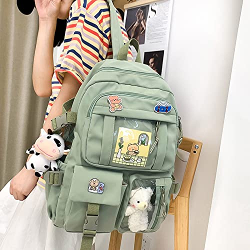 Kawaii Backpack Cute School Backpack Aesthetic Bookbags with Kawaii Pin ...