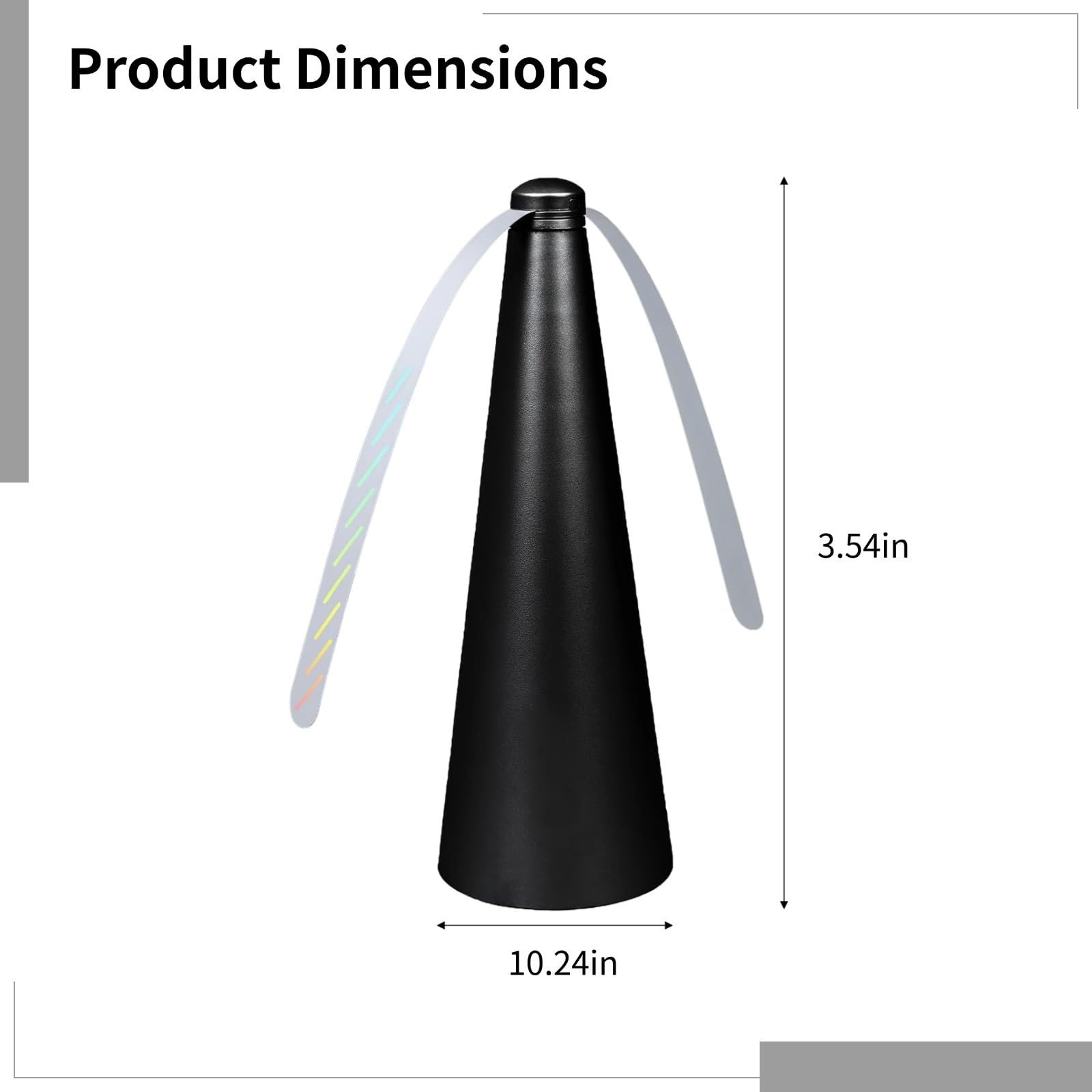 Ventilatore per mosche con design a doppia lama, repellente per zanzare USB per uso interno ed esterno, deterrente portatile per insetti, 25 x 8,9 cm, pulsante superiore, facile da usare