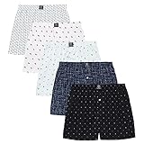 Badger Smith - Men's Boxer Shorts, Comfortable Cotton Boxers, 100% Cotton Print Multicolor Boxers...
