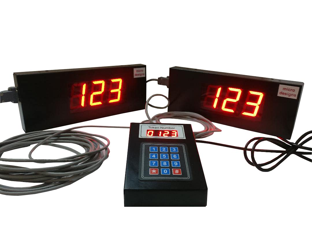 micro designs 3-digit Token Display System with two displays with ding dong sound; Fully metal body; 5 m + 5 m cable (B09B1WXLS4) Amazon Price History, Amazon Price Tracker