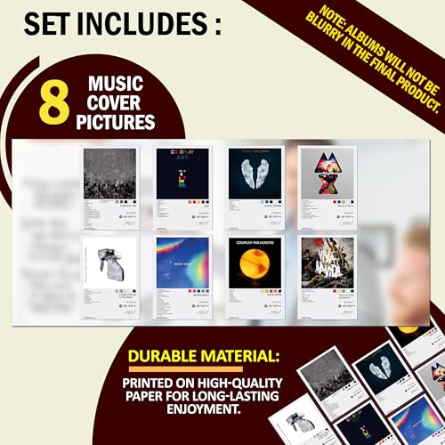 Image of Wall Art Posters, 20x30 cm (A4), Self-Adhesive, Wall Poster for Bedroom, Living Room, Office (Cold Play)