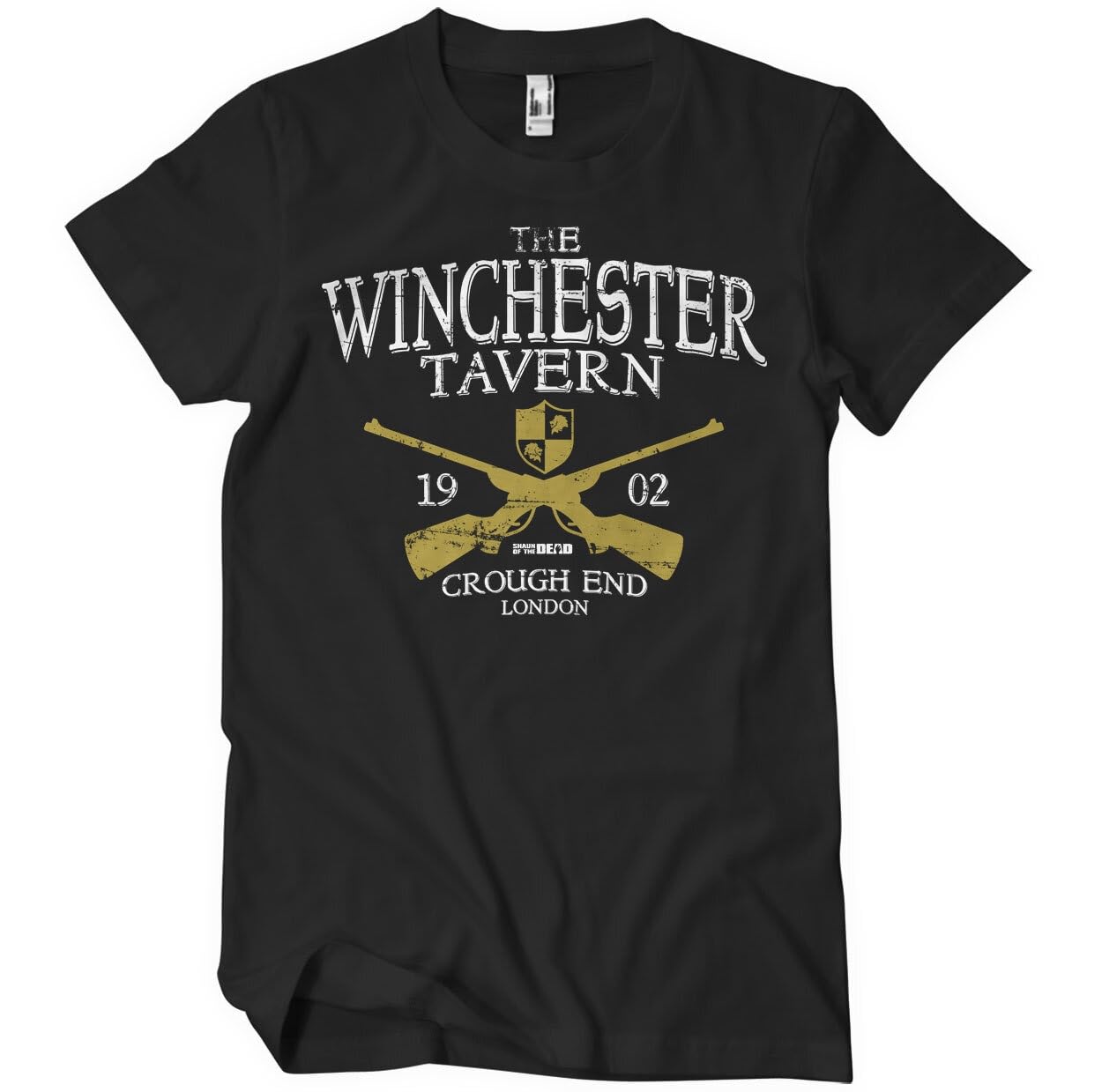 Shaun Of The Dead Men's Black Officially Licensed The Winchester Tavern T-Shirt (Black), Medium