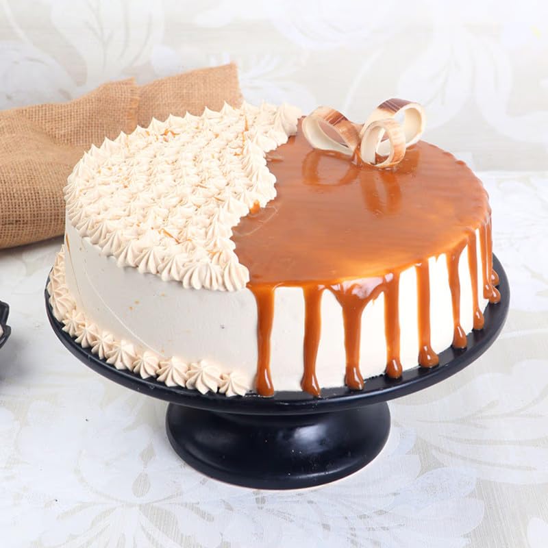 FlowerAura Delicious Fresh Eggless Chocolate Caramel Cake For Birthday Cake, Anniversary Cake, Valentine's Day Cake, Mother's Day Cake, Father's Day Cake, Women's Day Cake (Same Day Delivery) (0.5Kg)-image-13