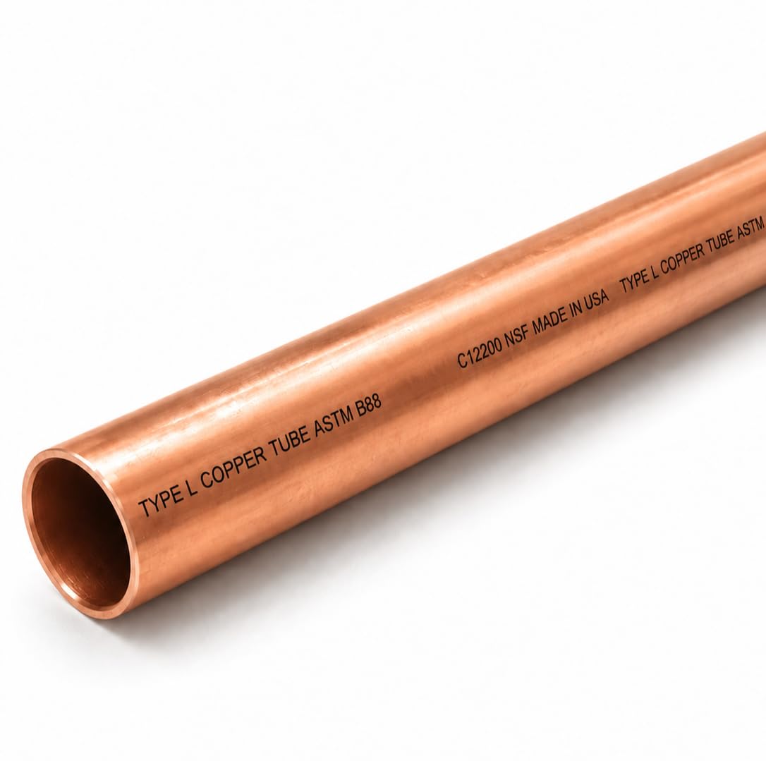 1-1/2 Inch Type L Copper Pipe, 18-Inch Stick
