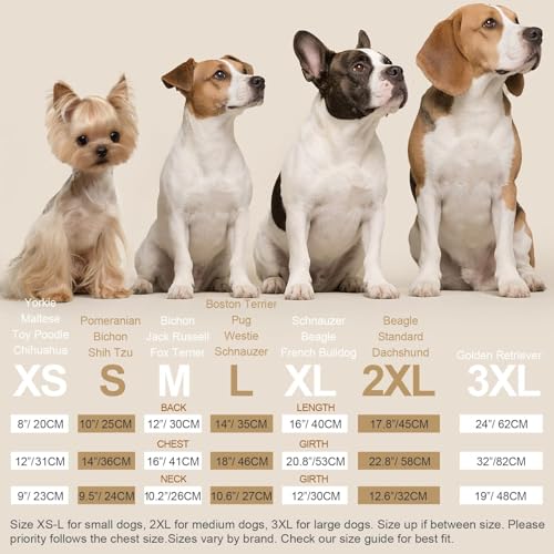 image for XPUDAC 4 Pack Dog Pajamas for Small Dogs Cats Plaid Doggie Clothes Pup