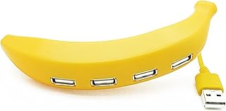 USB Hub Splitter, Portable Creative Extender, 4 Port Banana Shape Hub Port, Banana Shape Adapter Hub, USB Multiport Adapter for PC, Laptop, Flash Drive