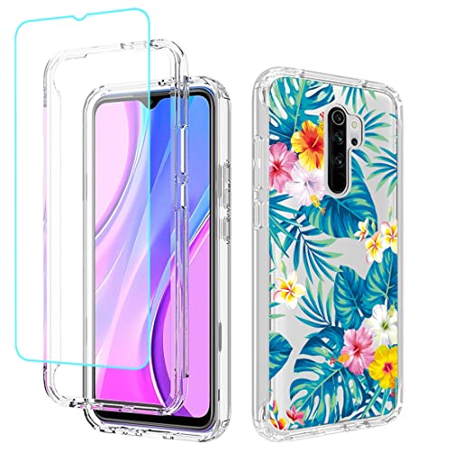 Coque Xiaomi Redmi 9 Prime fleurs et feuilles pour protéger votre téléphone lors de vos sorties