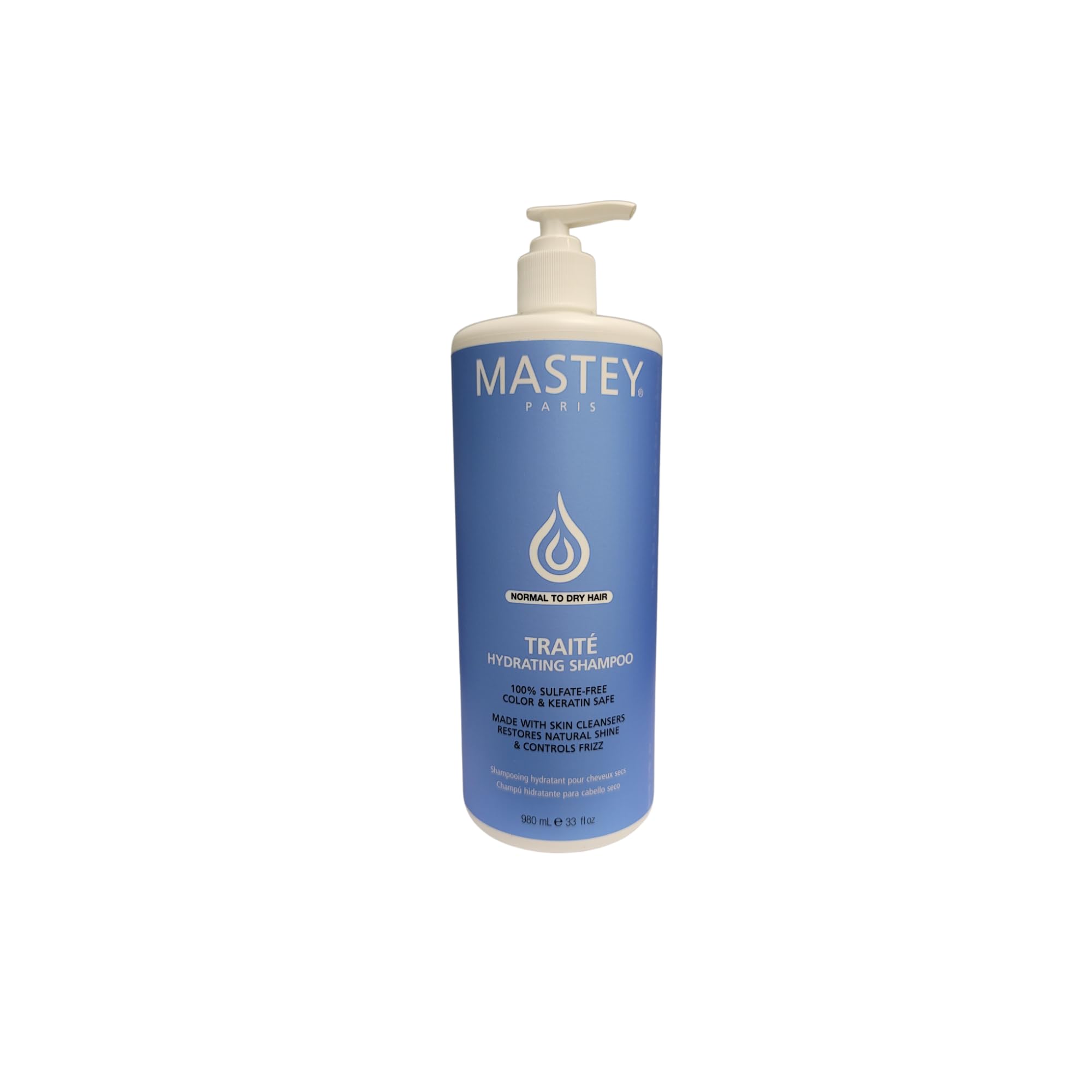 Mastey Paris Classic Professional Hair Care - Traite Moisturizing Creme Shampoo, Sulfate Free since 1976, For Normal to Dry Hair, Original Formula, 33 oz