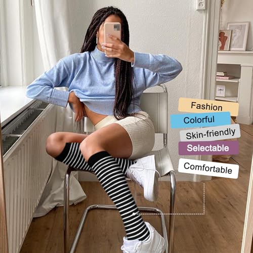 Image of Iseasoo 4 Pairs Compression Socks for Women Circulation-Best Support for Nurses,Running,Athletic,Travel