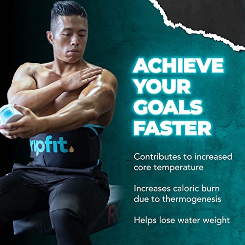 Drip Fit - Sweat Waist Band - Amplify Sweat Production - 100% Neoprene - For Men And Women - One Size Fits Most #TOP2