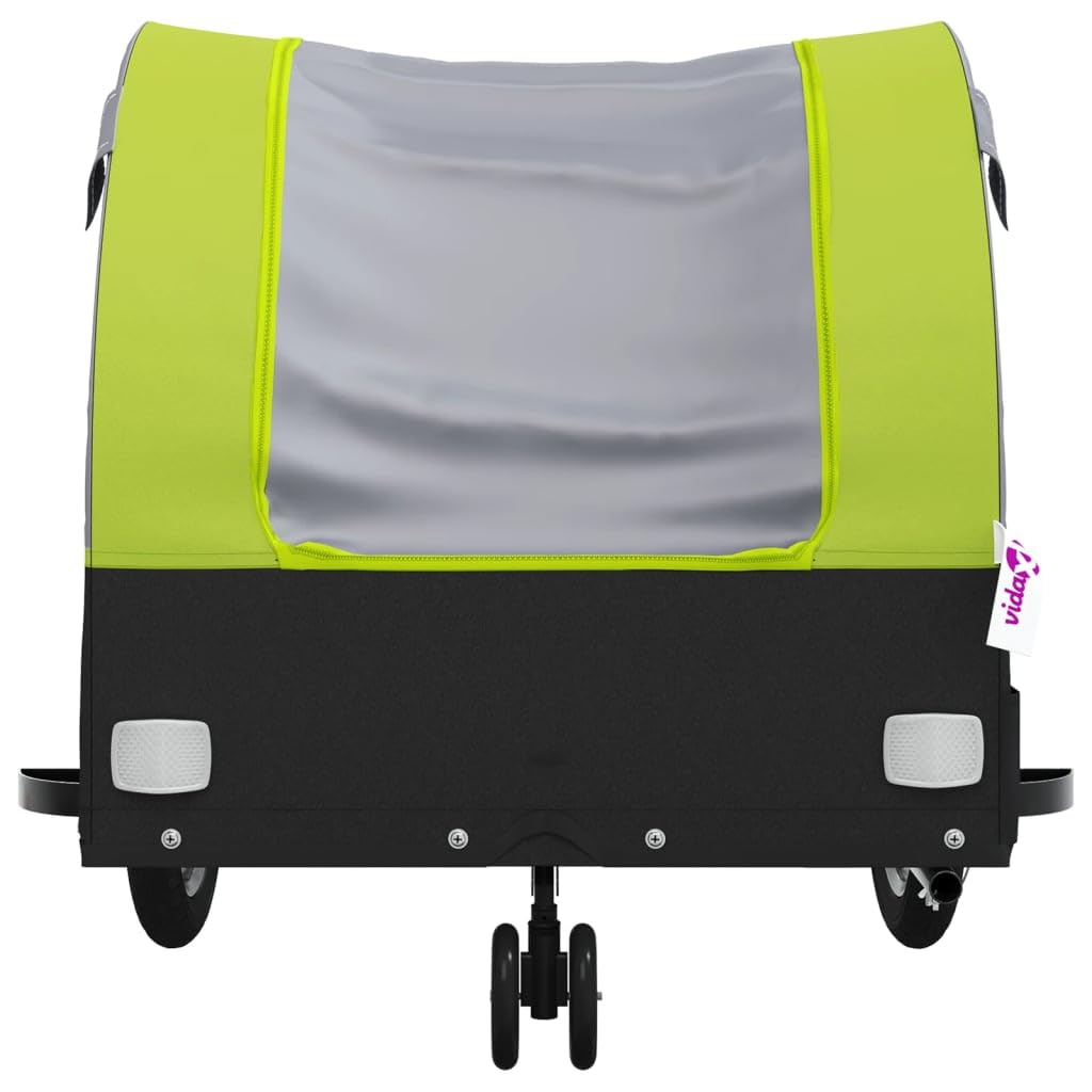 Remolque de hierro negro y azul, remolque de carga con tela Oxford, x x, capacidad de carga, barra de remolque, bandera de seguridad para equipaje, compras, camping