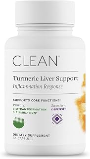Clean Turmeric Liver Support – Curcumin & Milk Thistle Capsules for Liver Health, Detox Support, and Antioxidant Protection – 60 Vegetarian Capsules (30-Day Supply)