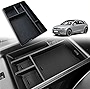 BestEvMod for Ioniq5 Armrest Storage Box Organizer Tray Interior Accessories with Rubber Black Trim Compatible with Hyundai Ioniq 5 2022 Accessories(V1)