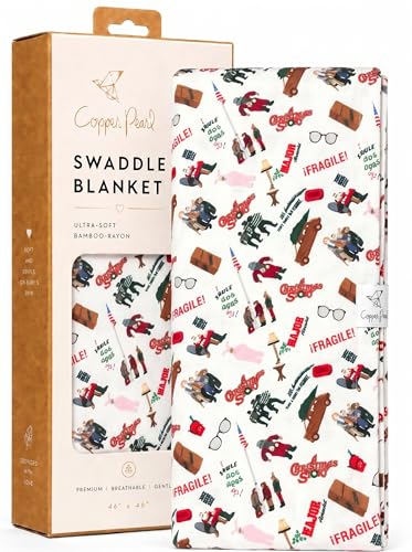 Image of Copper Pearl Swaddle Blankets for Newborns | Soft Stretchy Receiving Blankets for Boys and Girls | Large 46 x 46 Inch Baby Blankets | Lightweight and Breathable Swaddles | A Christmas Story