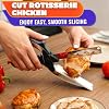 2 in 1 Kitchen Scissors for Food – Stainless Steel 9.5" Tomato Knife Chops Vegetables, Fruit, Cheese, Meat in Seconds | Dishwasher Safe Cutting Board Scissors with Safety Lock – Mess-Free Prep #4