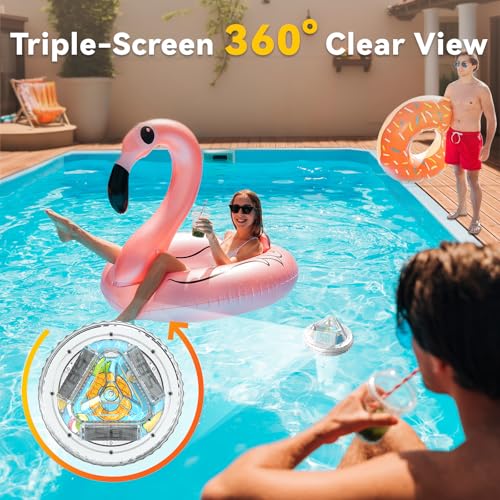 Image of BaldrTherm Digital Floating Pool Thermometer, Anti-Fog Design with 360 Visibility, IPX7 Waterproof Water Temp Monitor for Swimming Pools, Hot Tubs, Ice Baths, Spas, Aquariums & Ponds