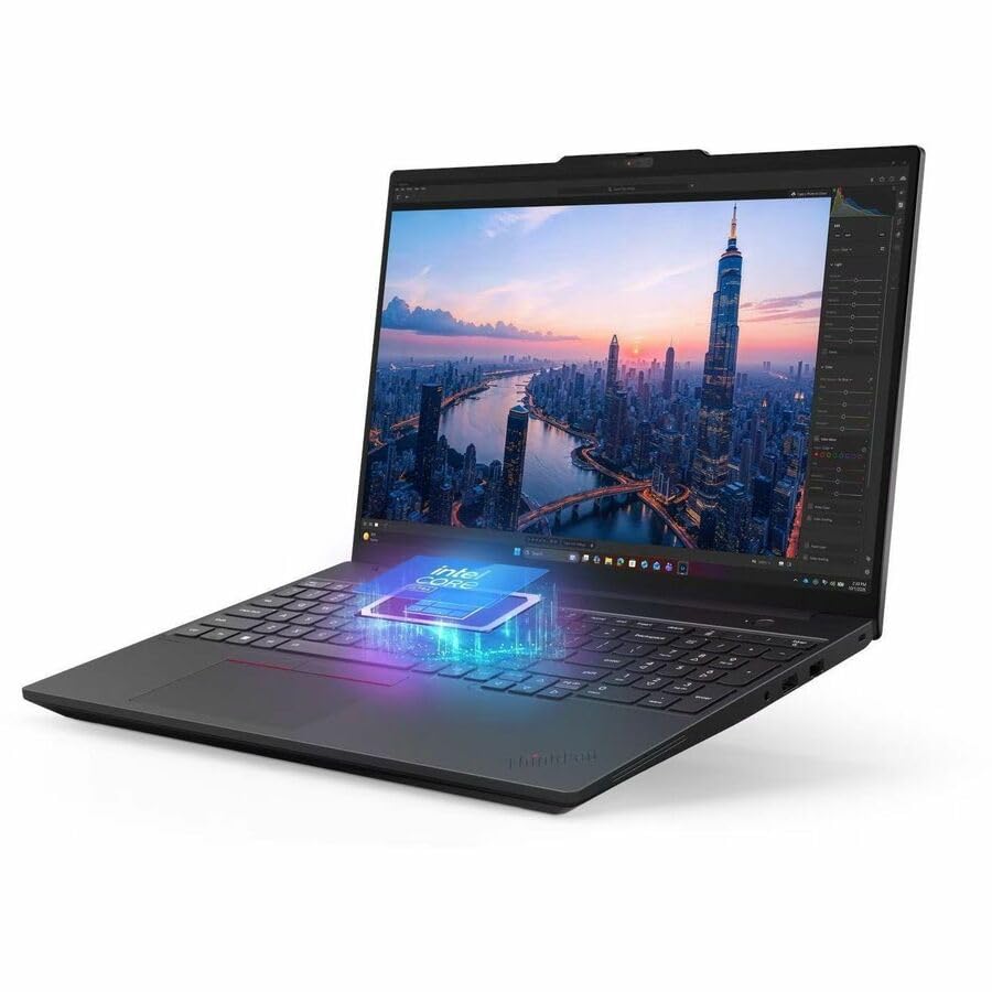 Image of Lenovo ThinkPad T16 Gen 5 21WX0005US 16 inch Touchscreen Copilot+ PC Notebook - WUXGA - 60 Hz - AMD Ryzen AI 7 PRO Ryzen AI PRO 400 450-32 GB - 512 GB SSD - English Keyboard - Black - AMD Chip - 1920 x