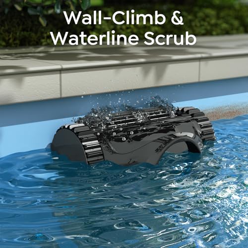 Image of C1 Cordless Robotic Pool Cleaner with 180Mins, Wall Climbing & Waterline Cleaning, Long Runtime, Dual Layers, Automatic Pool Vacuum with APP, Multi Cleaning Modes and Paths, Obsidian