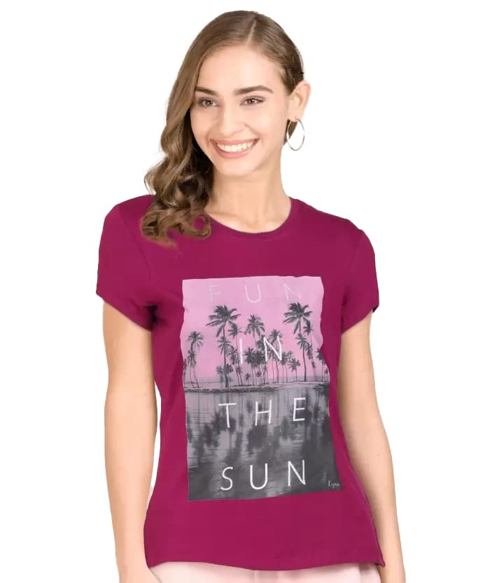 Image of Lyra Women's Cotton Regular Fit T-Shirt
