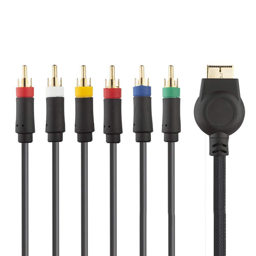 PS2 PS3 Kabel Komponentowy AV, 1,8 m Kabel Audio Wideo HD 1080P Kable do Komponentów YPbPr Wyjście YPRPB do Konsoli PS2/PS3, HDTV, Monitora