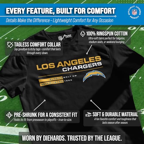Camiseta NFL negra en algodon puro sin etiqueta con acabados de alta calidad 3