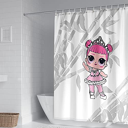 ZDDWLDL 4-Teilig Duschvorhang Set Mit Rutschfesten Teppichen Toilettendeckel Und Badematte Wasserdicht Farbfest Schimmel… – Bild 4