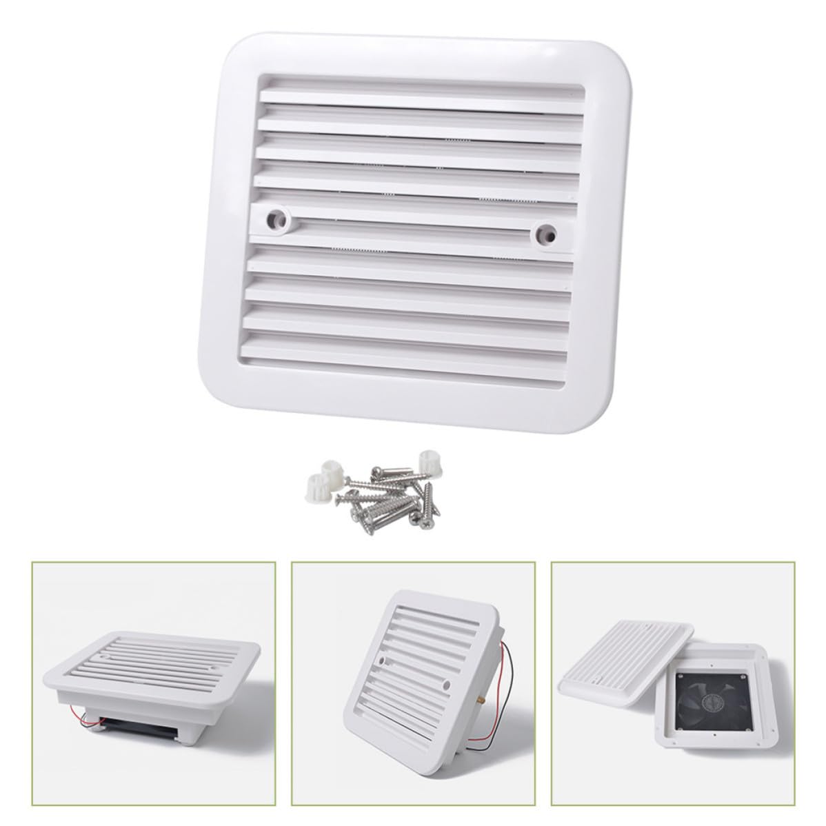 Toyvian Ventola Estrazione Aria Rv 12v Bianco Abs Rame Gomma