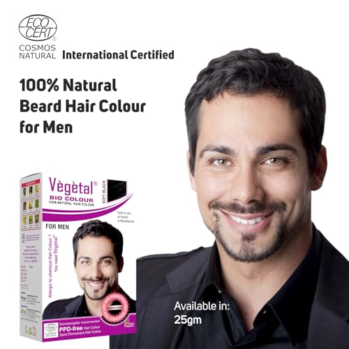 Vegetal Bio Colour - Experience Natural Black Beard Hair Color for Men | Ammonia-Free, PPD-Free, 100% Organic, and Herbal | Safe and Effective Beard Dye | Complete Kit Included | 25g - Image 6