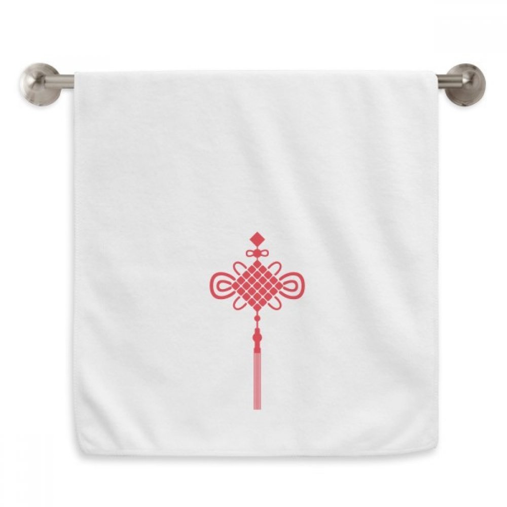 Serviettes moelleuses anti-irritation visage motif chine rouge blanc