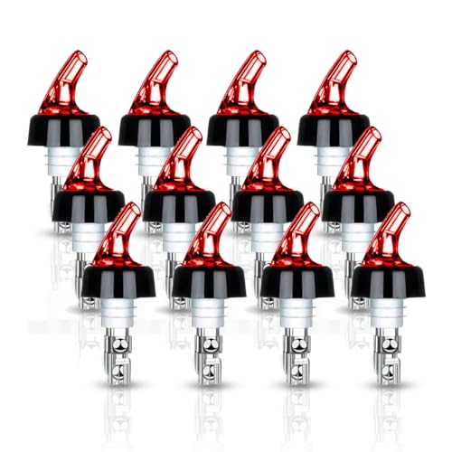 Yagaspantery 4 Pezzi Liquor Pourer, Versatore per Liquori con Cappucci e 2CL Beccucci Dosatori, Auto-Pour, Dosatore per Vino, Bevande, Olio D'Oliva, Succo, Sciroppo, Aceto