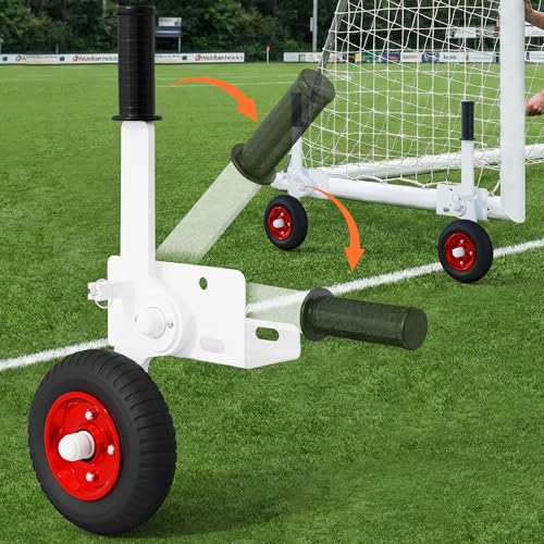 Belinova Heavy-Duty Goal Movers & Chicken Coop Movers (2 Pack) 1300 LBS Capacity Soccer Goal Dollies with Powerful Lever Mechanism 8 Puncture-Proof Wheels for Turf & Grass - Easy Assembly